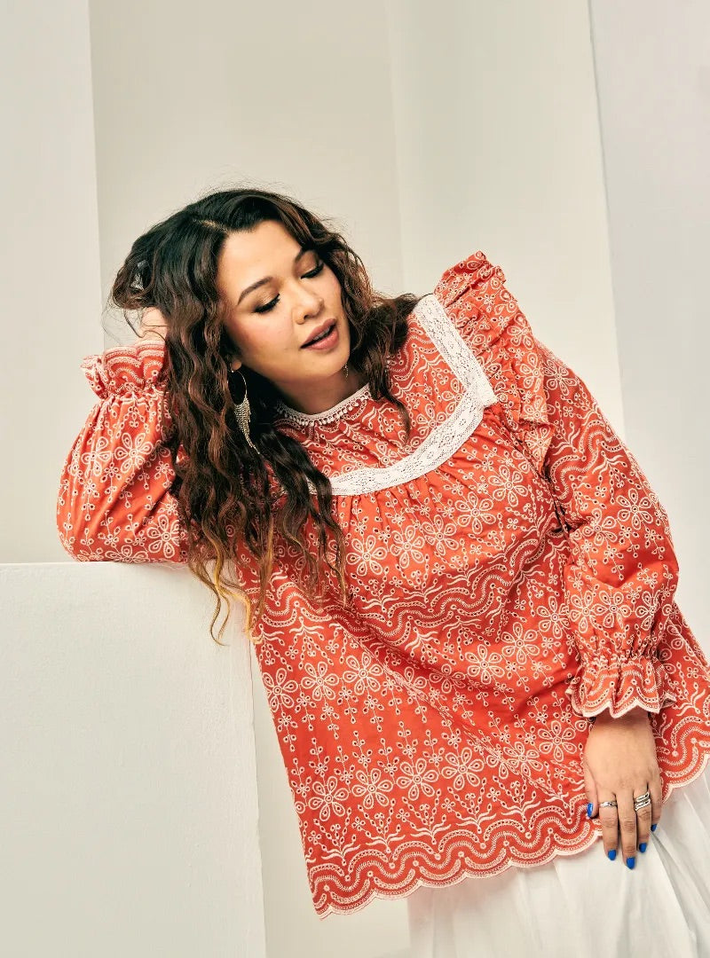 Atasan Miza Cotton Broderies Eyelet Top