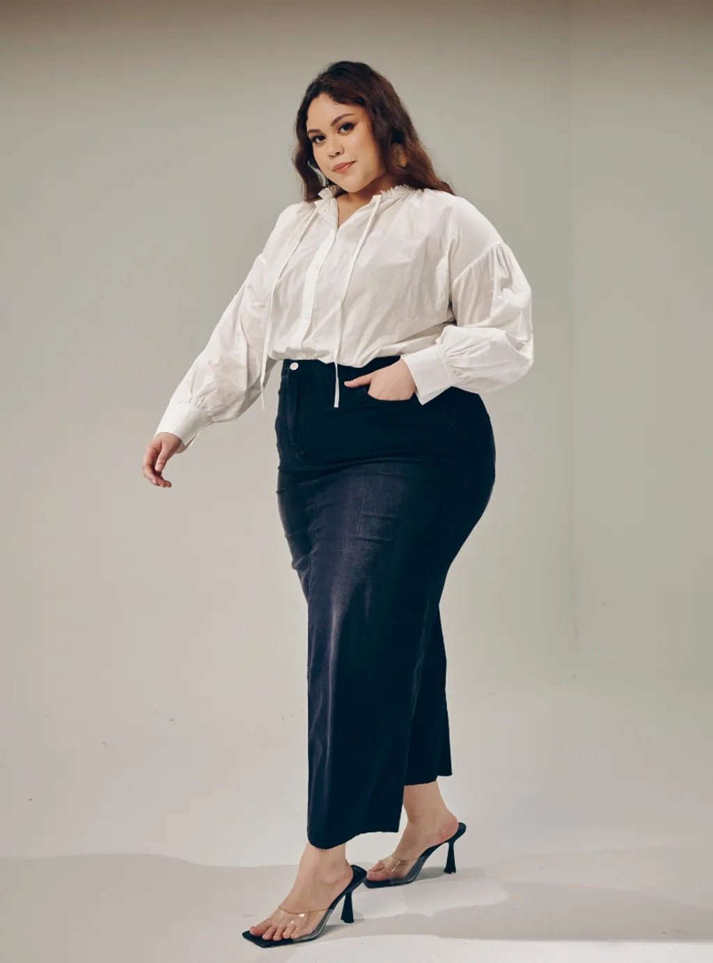 Rok Tasha Denim Long Skirt