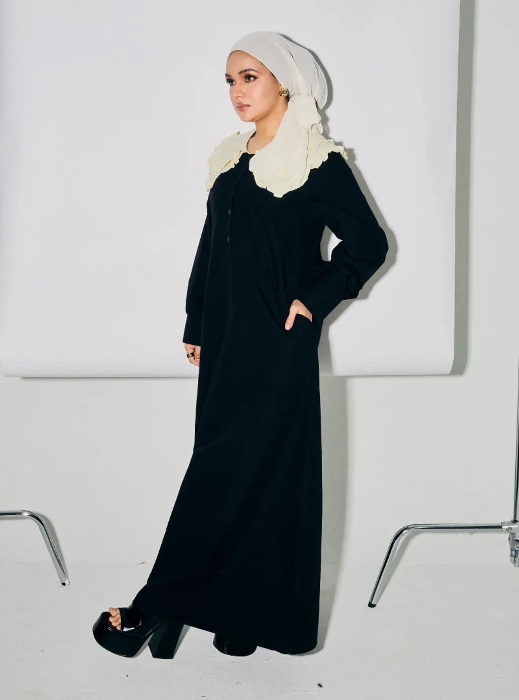 Marsya Cotton Long Sleeve Dress