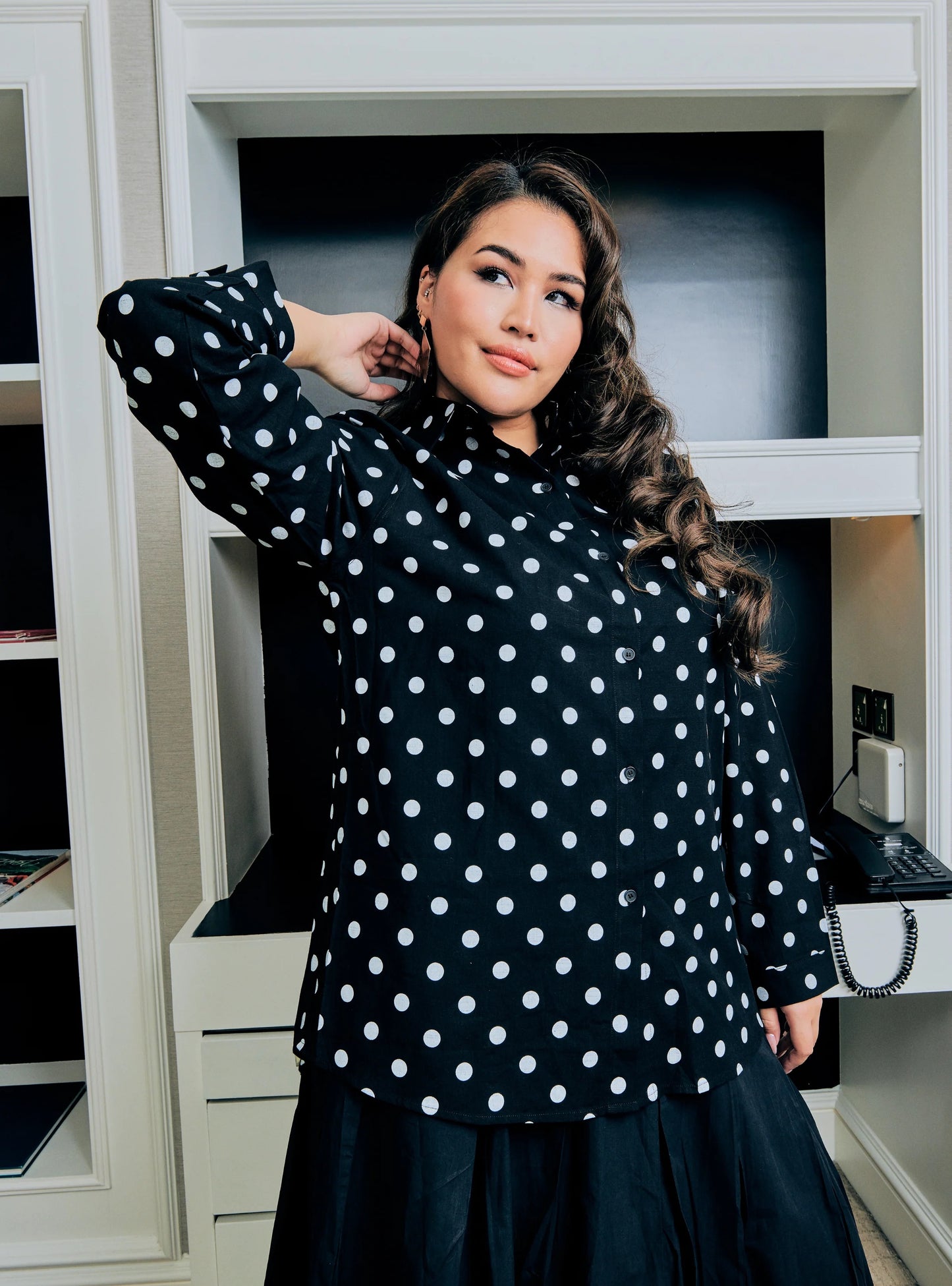 Kemeja Betty Dotted Shirt