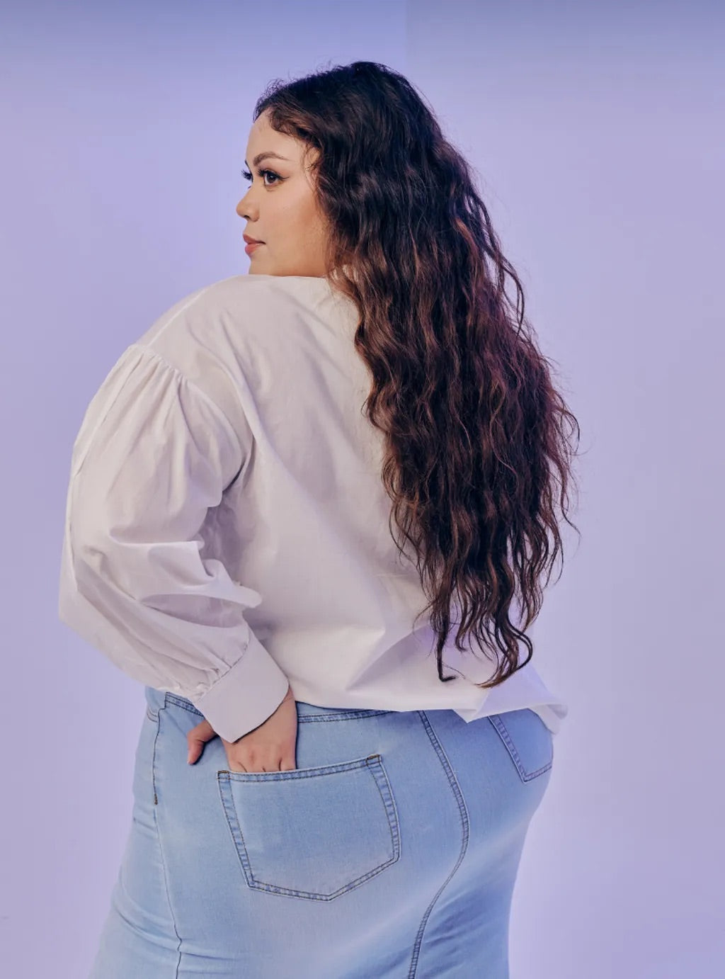 Rok Tasha Denim Long Skirt