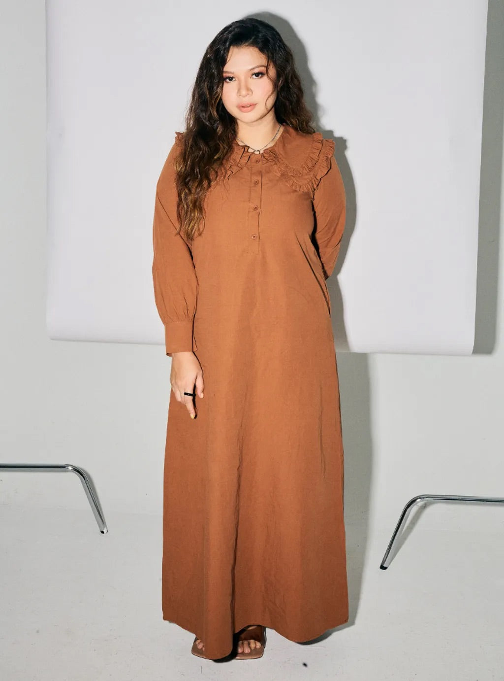 Marsya Cotton Long Sleeve Dress