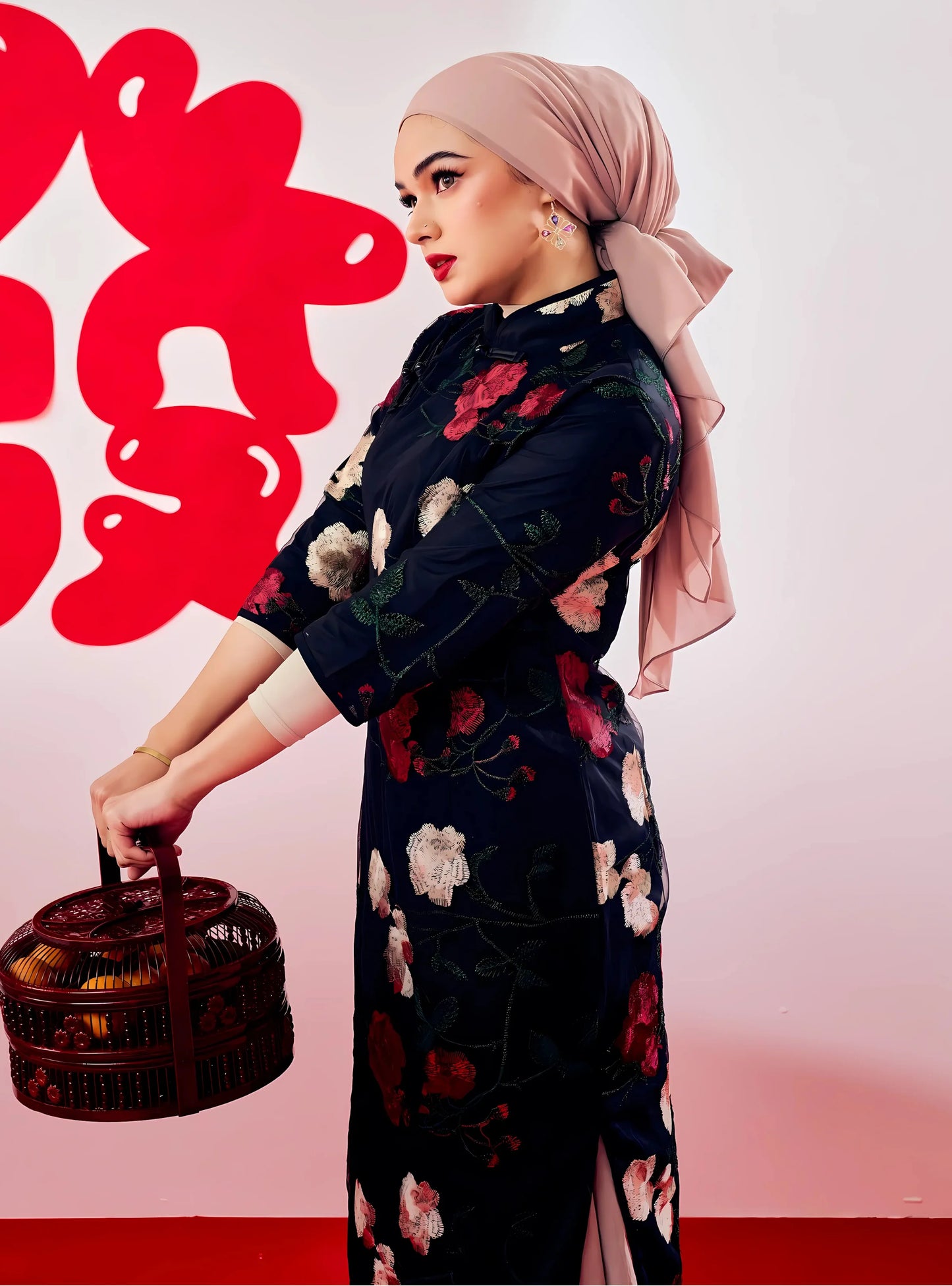Cheongsam Midi Dress - LEI TAI
