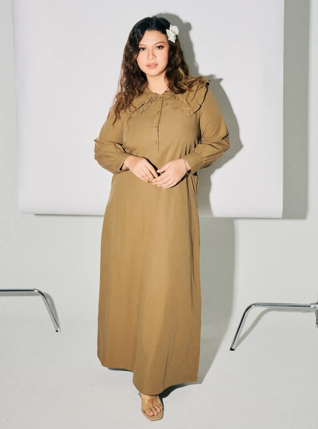 Marsya Cotton Long Sleeve Dress
