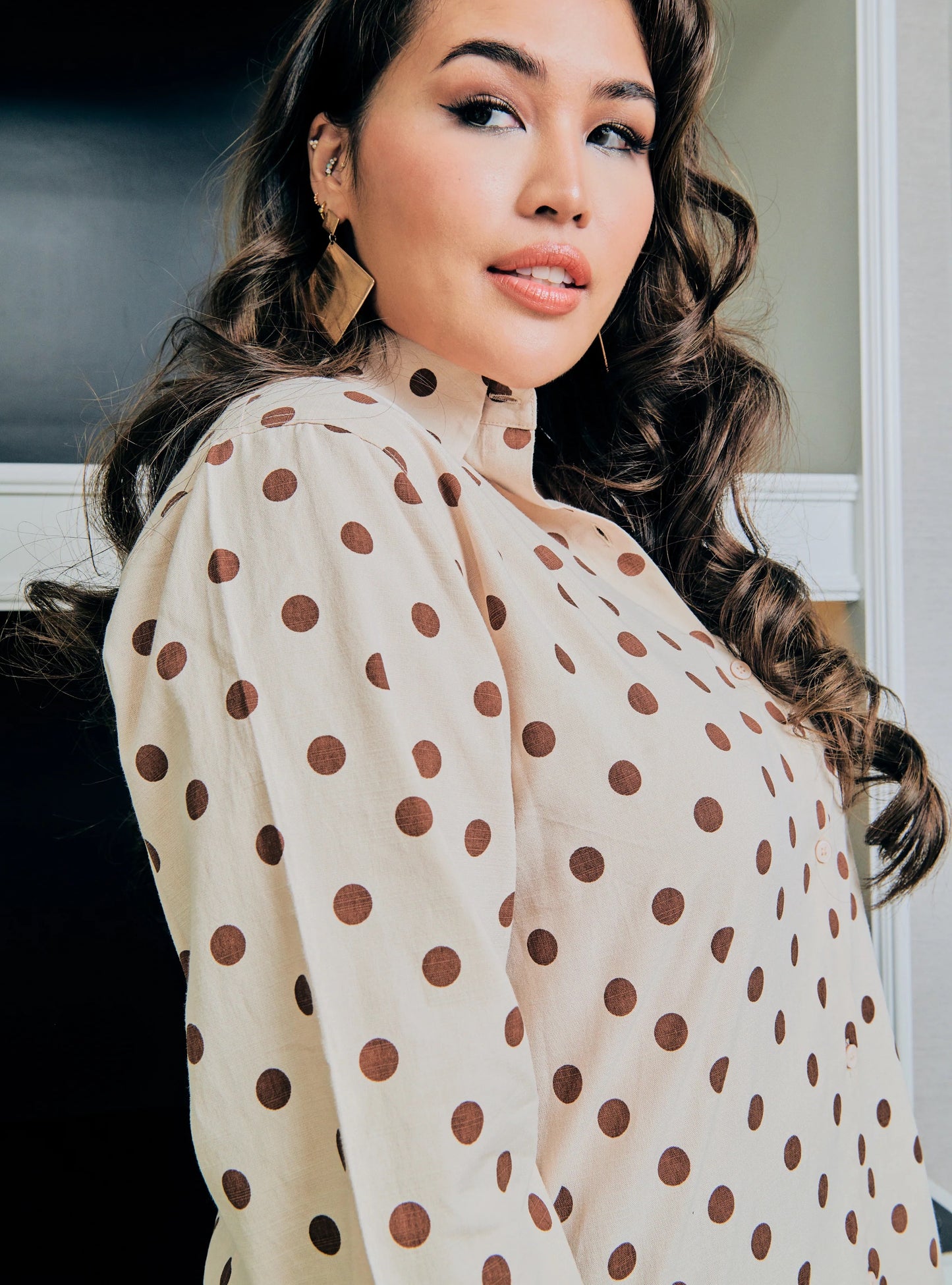 Kemeja Betty Dotted Shirt