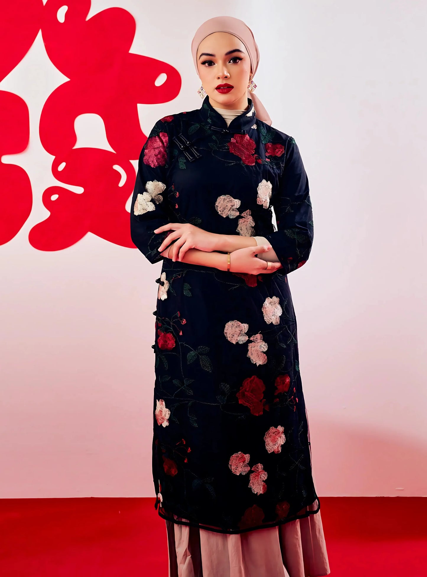 Cheongsam Midi Dress - LEI TAI