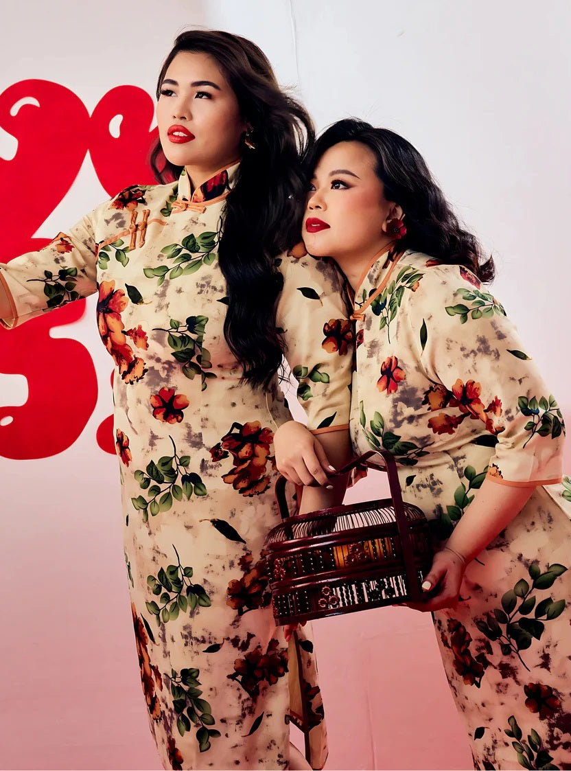 Cheongsam Midi Dress - FU TAI