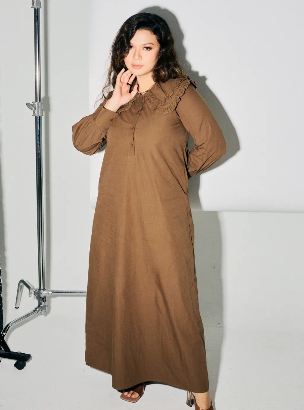 Marsya Cotton Long Sleeve Dress