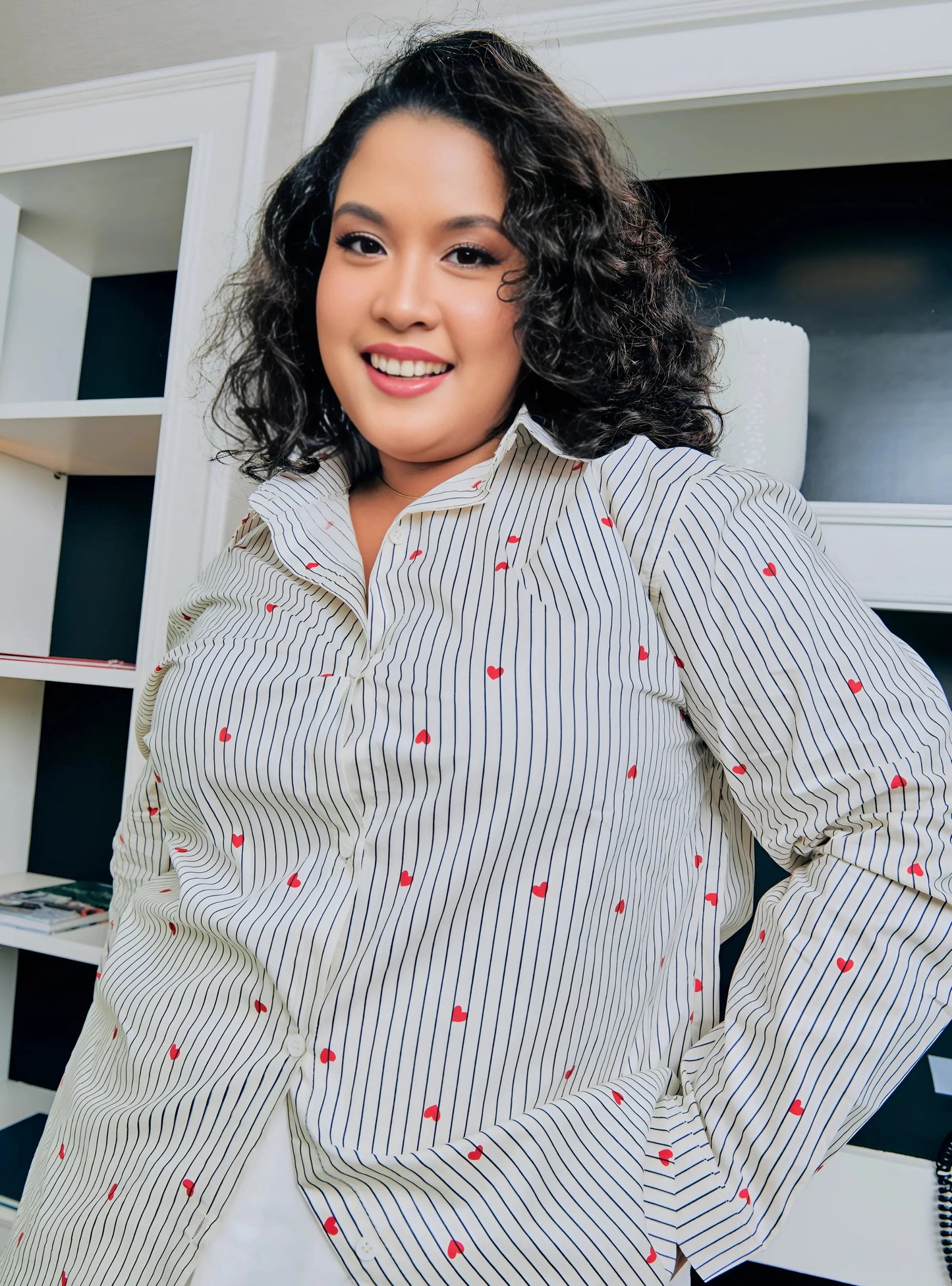 Kemeja Lydia Love Dotted Shirt