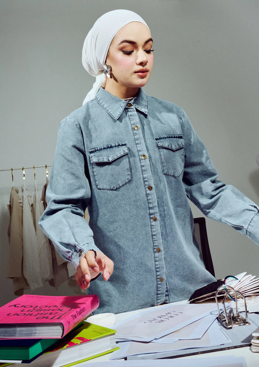 Kemeja Inka Denim Button Down Shirt