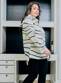 Kemeja Dakota Leopard Striped Shirt