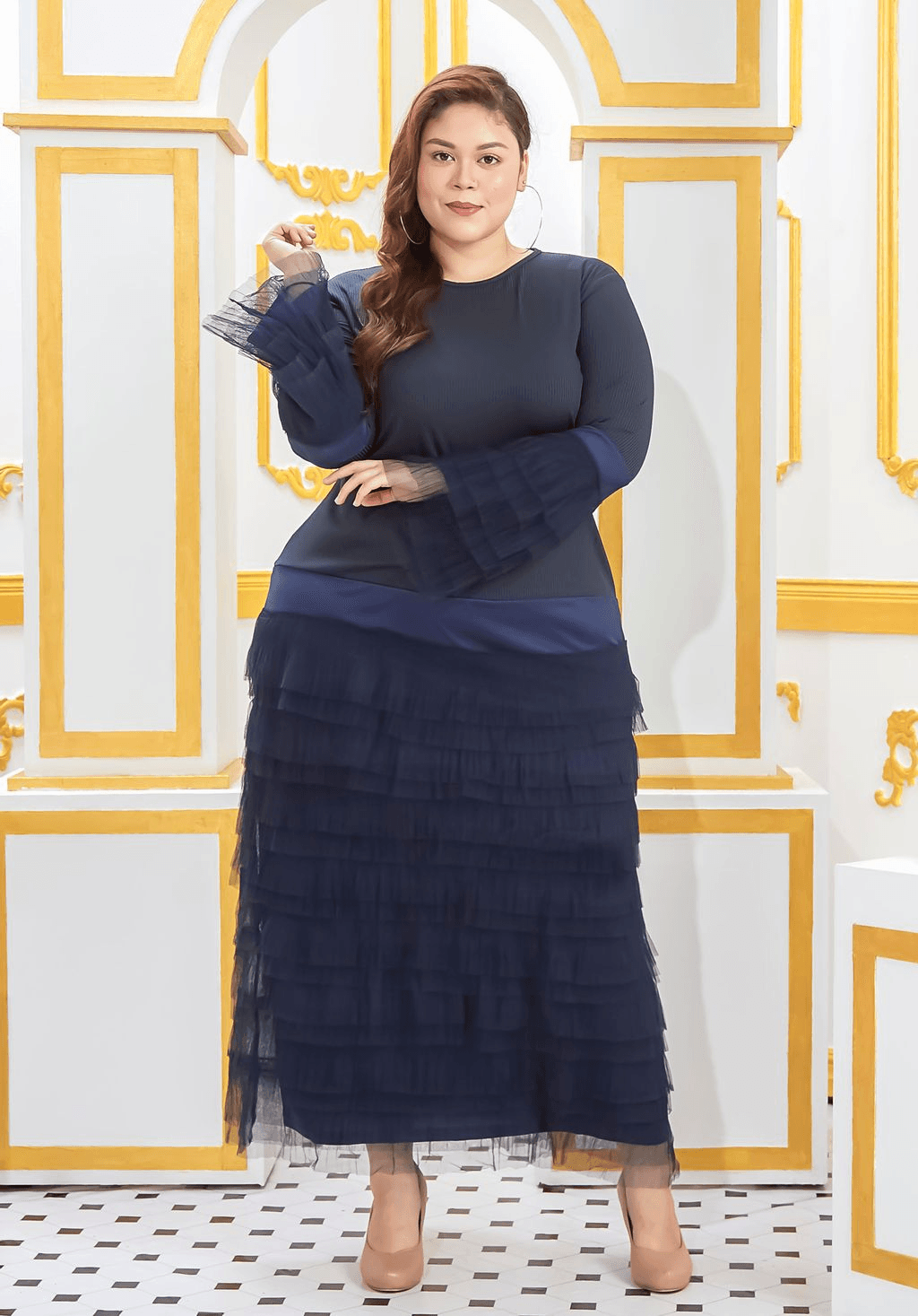 Curva Fabulous - Bellerina Tulle Layered Maxi Dress - CURVA FABULOUS INDONESIA - cotton, dress, knit, sale, tutu - Dresses