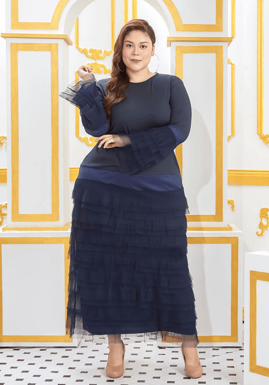 Curva Fabulous - Bellerina Tulle Layered Maxi Dress - CURVA FABULOUS INDONESIA - cotton, dress, knit, sale, tutu - Dresses