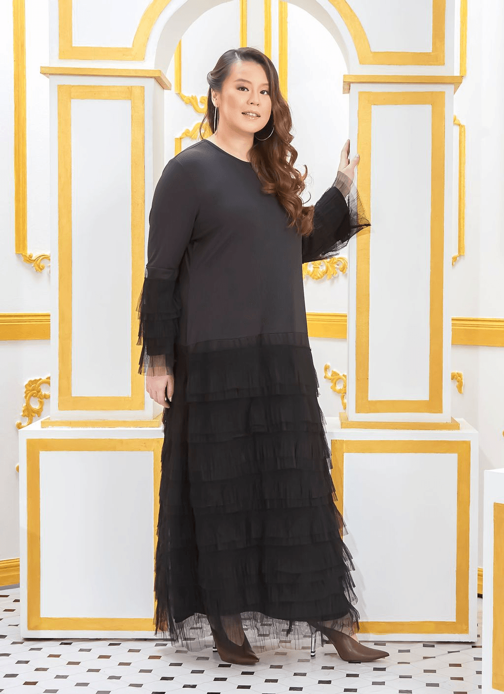 Curva Fabulous - Bellerina Tulle Layered Maxi Dress - CURVA FABULOUS INDONESIA - cotton, dress, knit, sale, tutu - Dresses