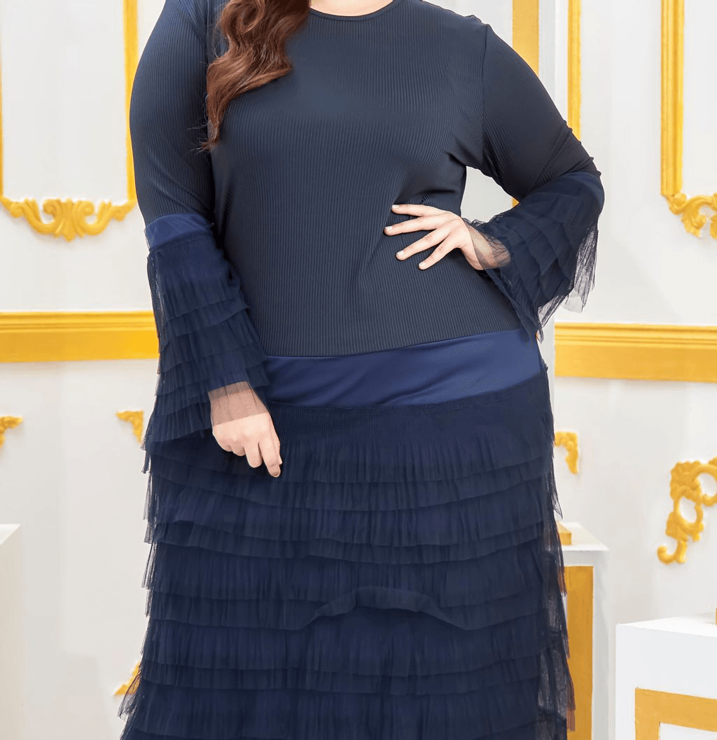 Curva Fabulous - Bellerina Tulle Layered Maxi Dress - CURVA FABULOUS INDONESIA - cotton, dress, knit, sale, tutu - Dresses