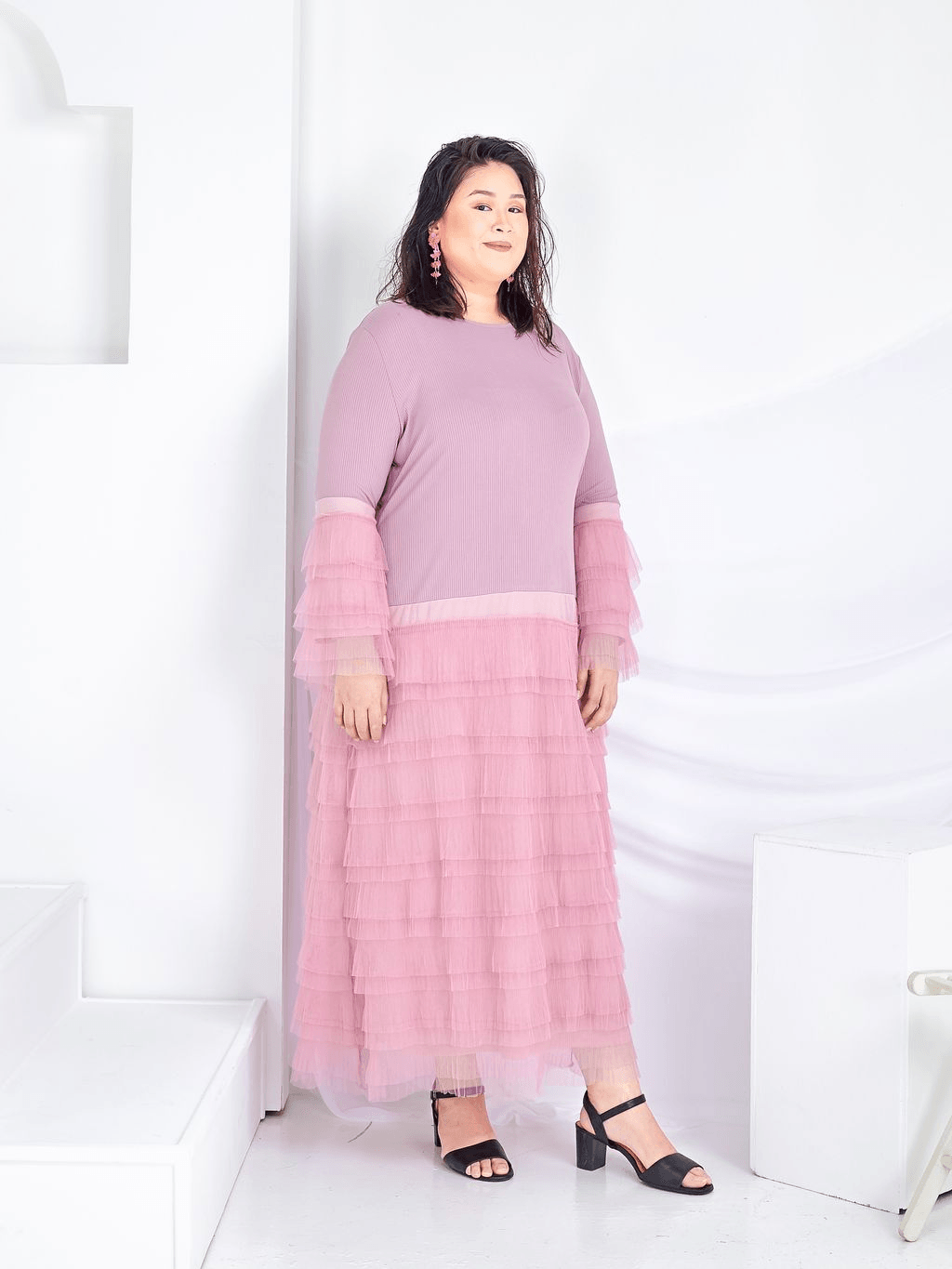 Curva Fabulous - Bellerina Tulle Layered Maxi Dress - CURVA FABULOUS INDONESIA - cotton, dress, knit, sale, tutu - Dresses