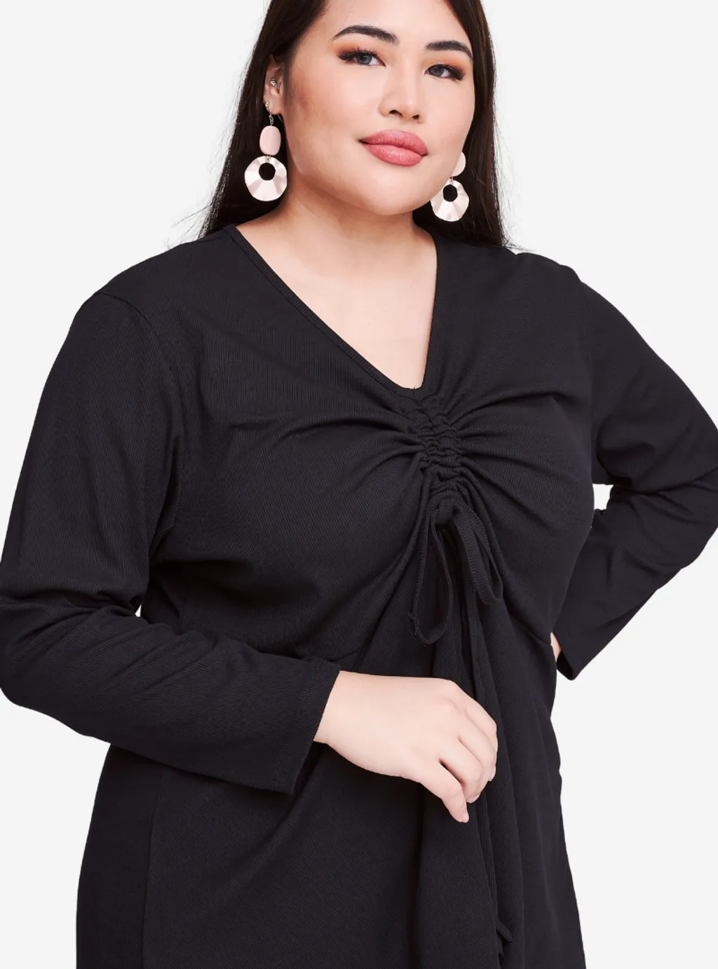 Curva Fabulous - Megan Peplum Front Ruched Kurung - CURVA FABULOUS INDONESIA - Outfit Sets