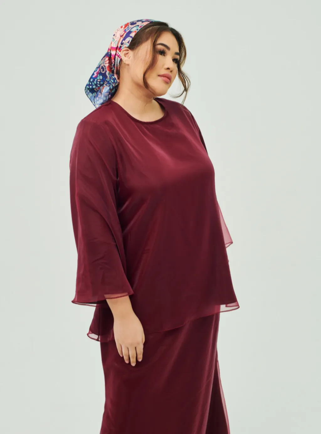 Setelan Tun Aminah Organza Basic Kurung