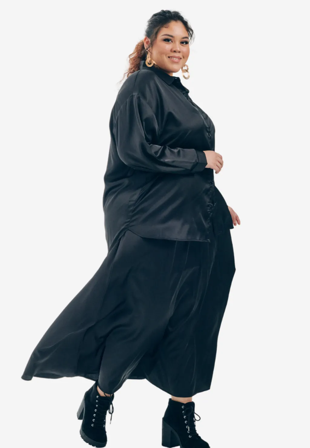 Curva Fabulous - Rok Executive Essentials Satin Skirt - CURVA FABULOUS INDONESIA - Long Skirts