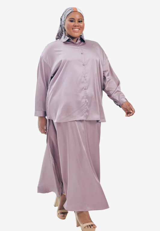 Curva Fabulous - Rok Executive Essentials Satin Skirt - CURVA FABULOUS INDONESIA - Long Skirts