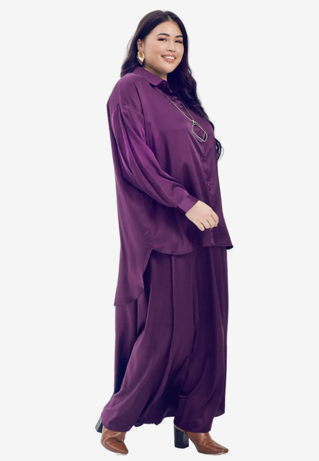 Curva Fabulous - Rok Executive Essentials Satin Skirt - CURVA FABULOUS INDONESIA - Long Skirts