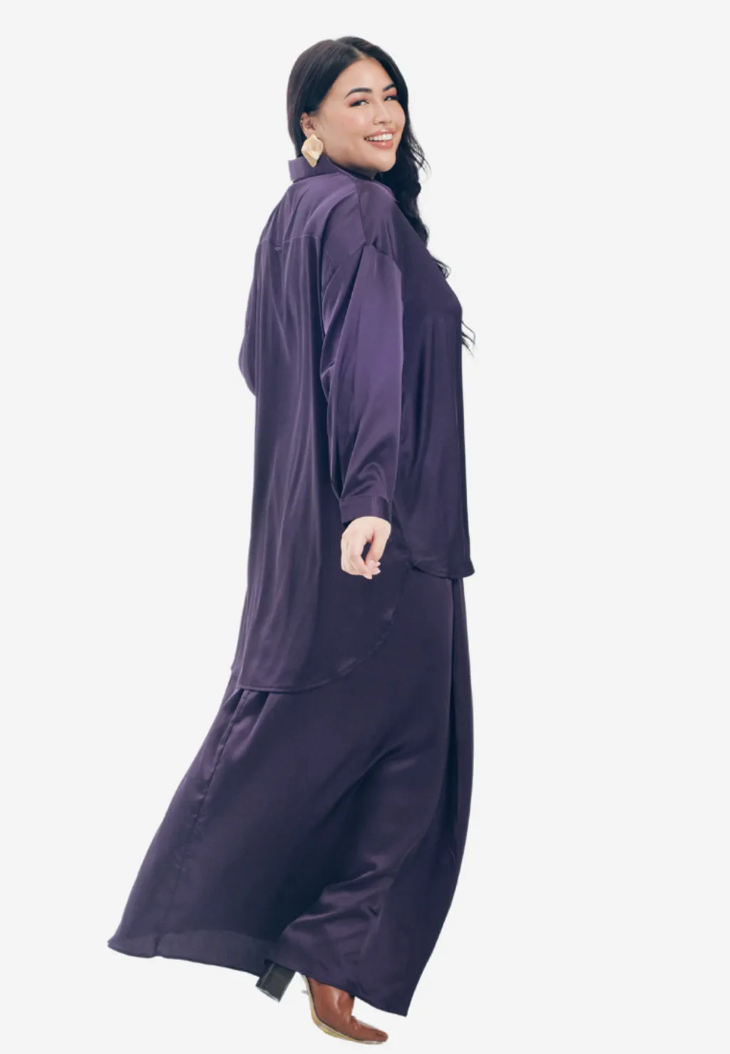 Curva Fabulous - Rok Executive Essentials Satin Skirt - CURVA FABULOUS INDONESIA - Long Skirts