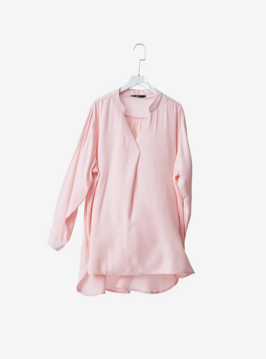 Curva Fabulous - Kemeja Mandarin Collar Shirt - Summer Series - CURVA FABULOUS INDONESIA - Shirts & Tops