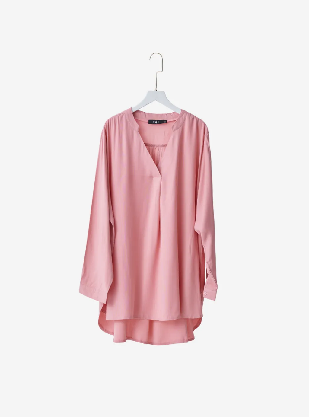 Curva Fabulous - Kemeja Mandarin Collar Shirt - Summer Series - CURVA FABULOUS INDONESIA - Shirts & Tops