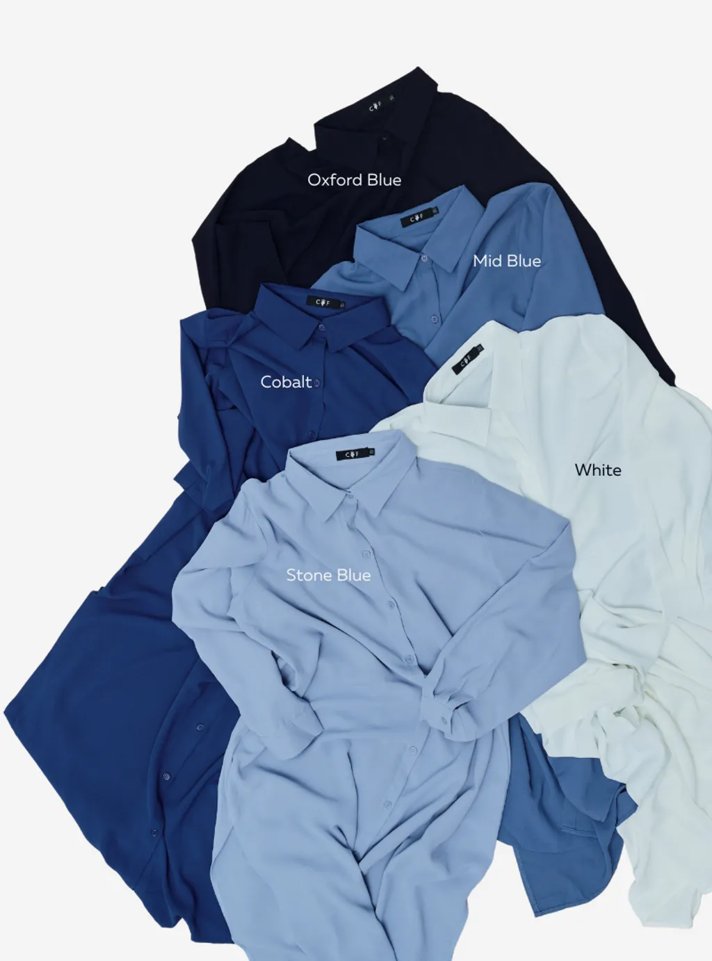 Curva Fabulous - Oversized Shirt Dress - Bloo Palette Series - CURVA FABULOUS INDONESIA - Dresses