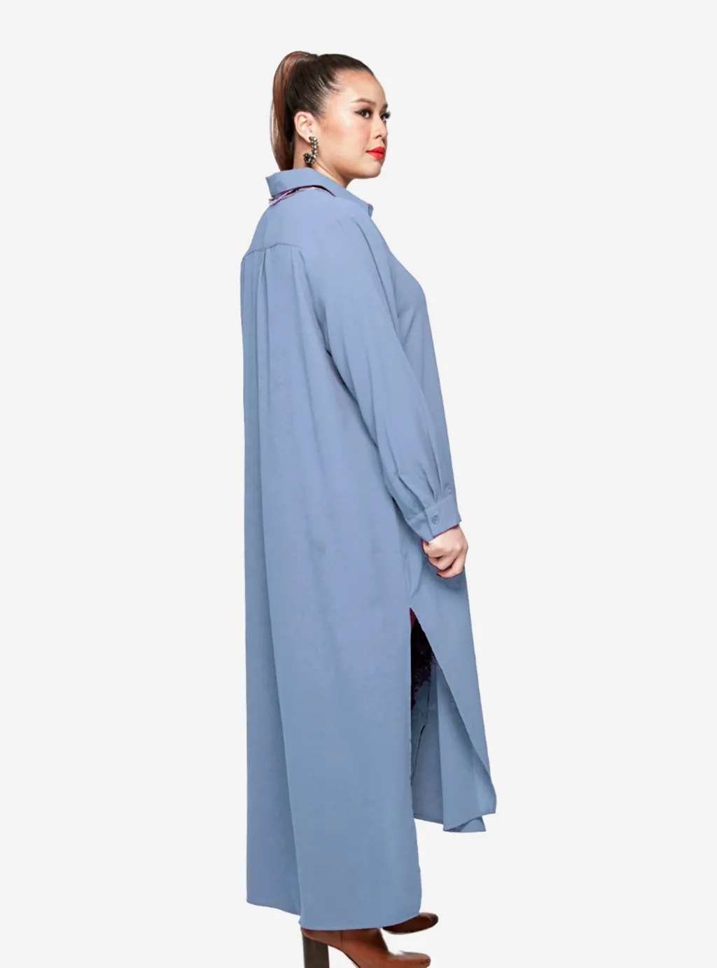 Curva Fabulous - Oversized Shirt Dress - Bloo Palette Series - CURVA FABULOUS INDONESIA - Dresses