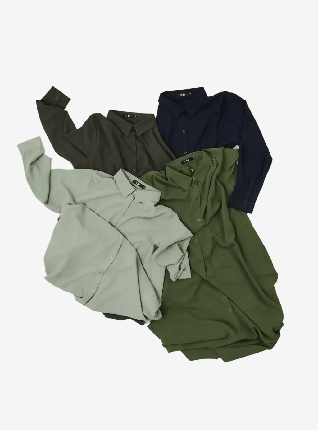 Curva Fabulous - Curva Oversized Shirt Dress - Jade Palette Series - CURVA FABULOUS INDONESIA - casual, dress, formal, green, shirt dress, Viscose, work wear - Dresses