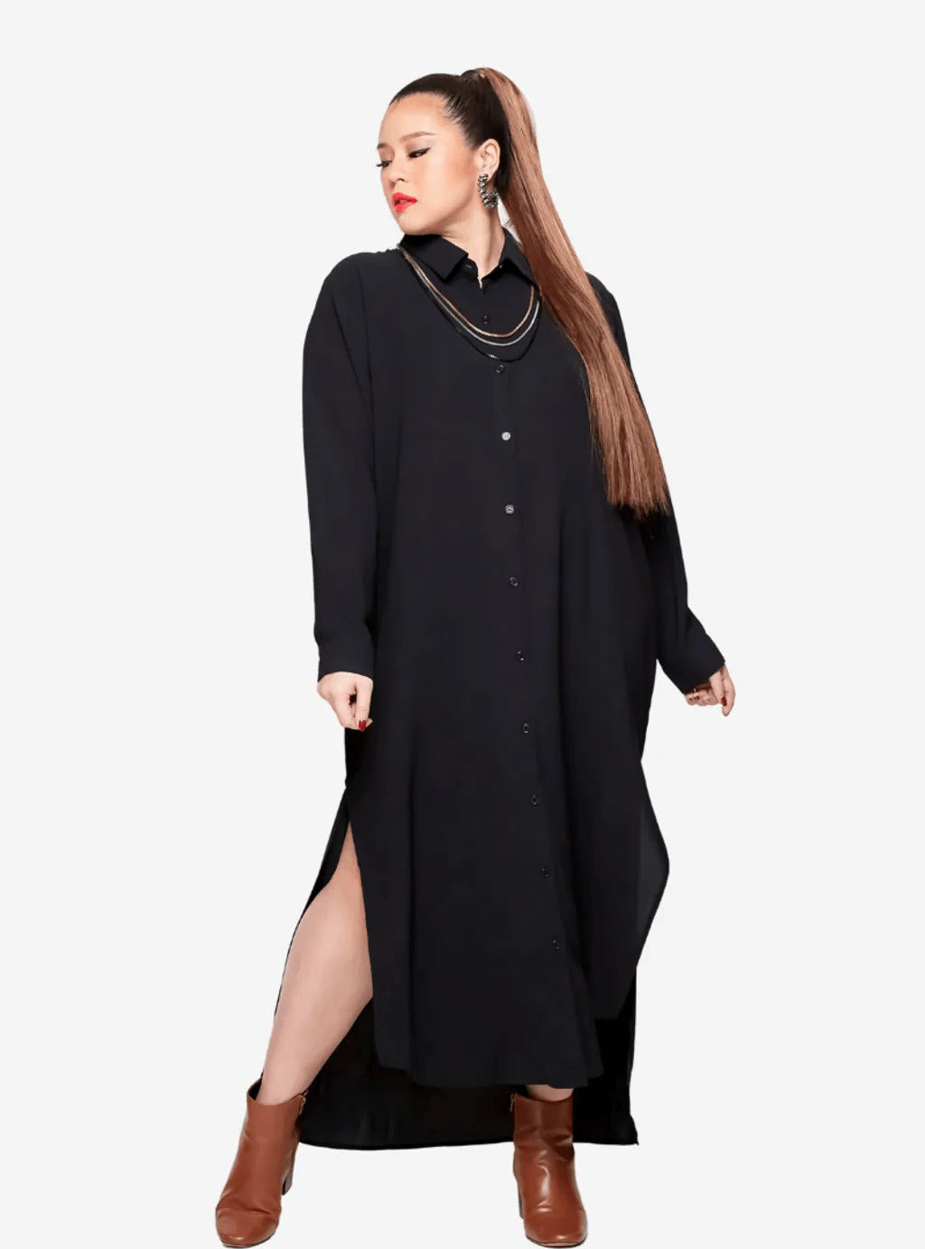 Curva Fabulous - Curva Oversized Shirt Dress - Jade Palette Series - CURVA FABULOUS INDONESIA - casual, dress, formal, green, shirt dress, Viscose, work wear - Dresses