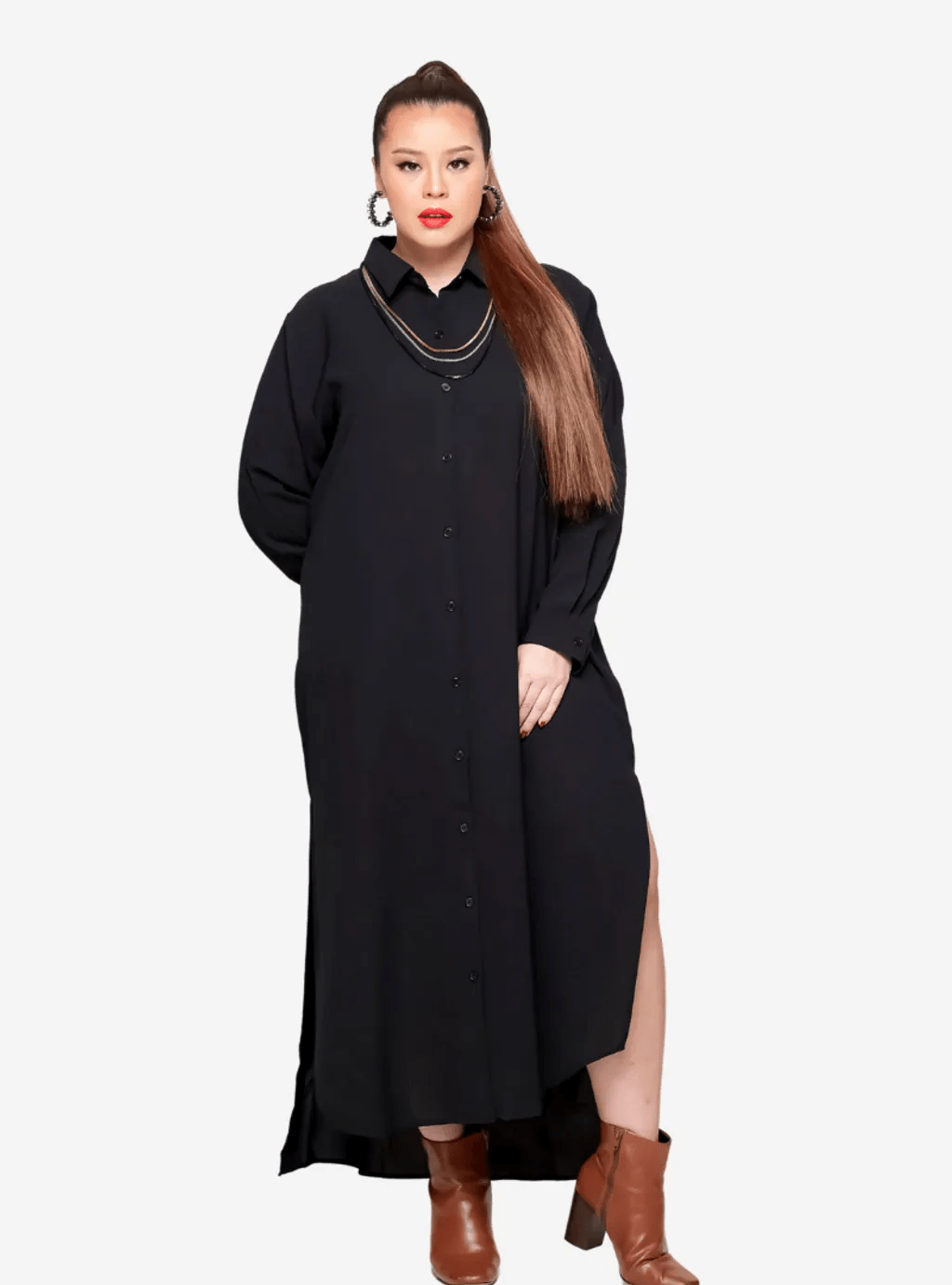 Curva Fabulous - Curva Oversized Shirt Dress - Jade Palette Series - CURVA FABULOUS INDONESIA - casual, dress, formal, green, shirt dress, Viscose, work wear - Dresses