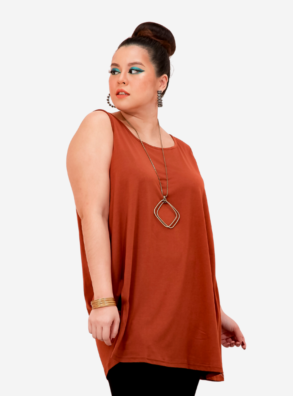 Curva Fabulous - Long Tank Top - At11 - CURVA FABULOUS INDONESIA - Shirts & Tops
