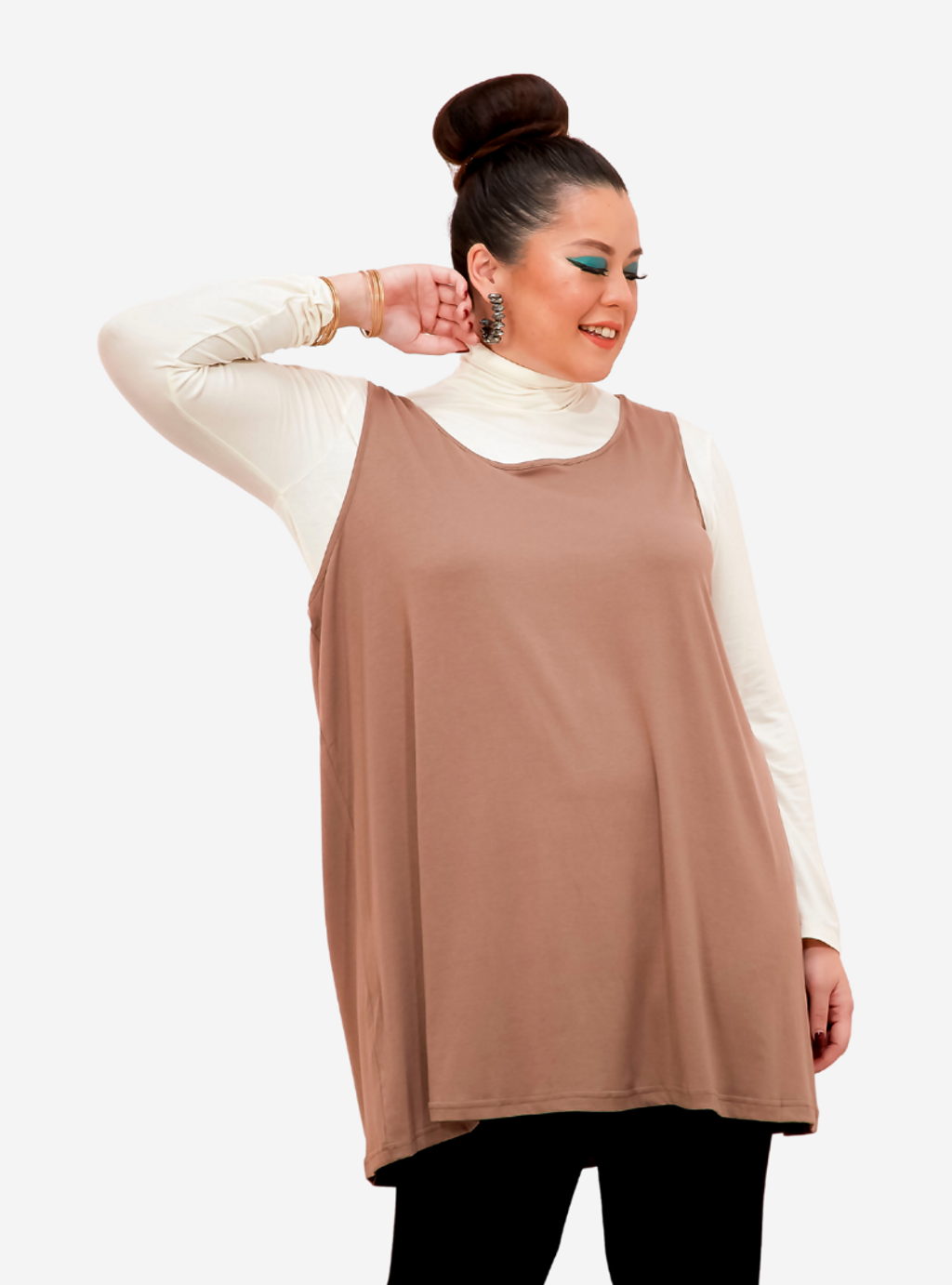Curva Fabulous - Long Tank Top - At11 - CURVA FABULOUS INDONESIA - Shirts & Tops