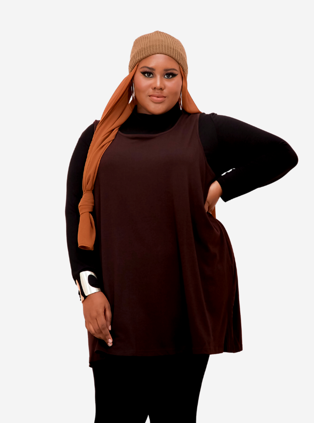 Curva Fabulous - Long Tank Top - At11 - CURVA FABULOUS INDONESIA - Shirts & Tops