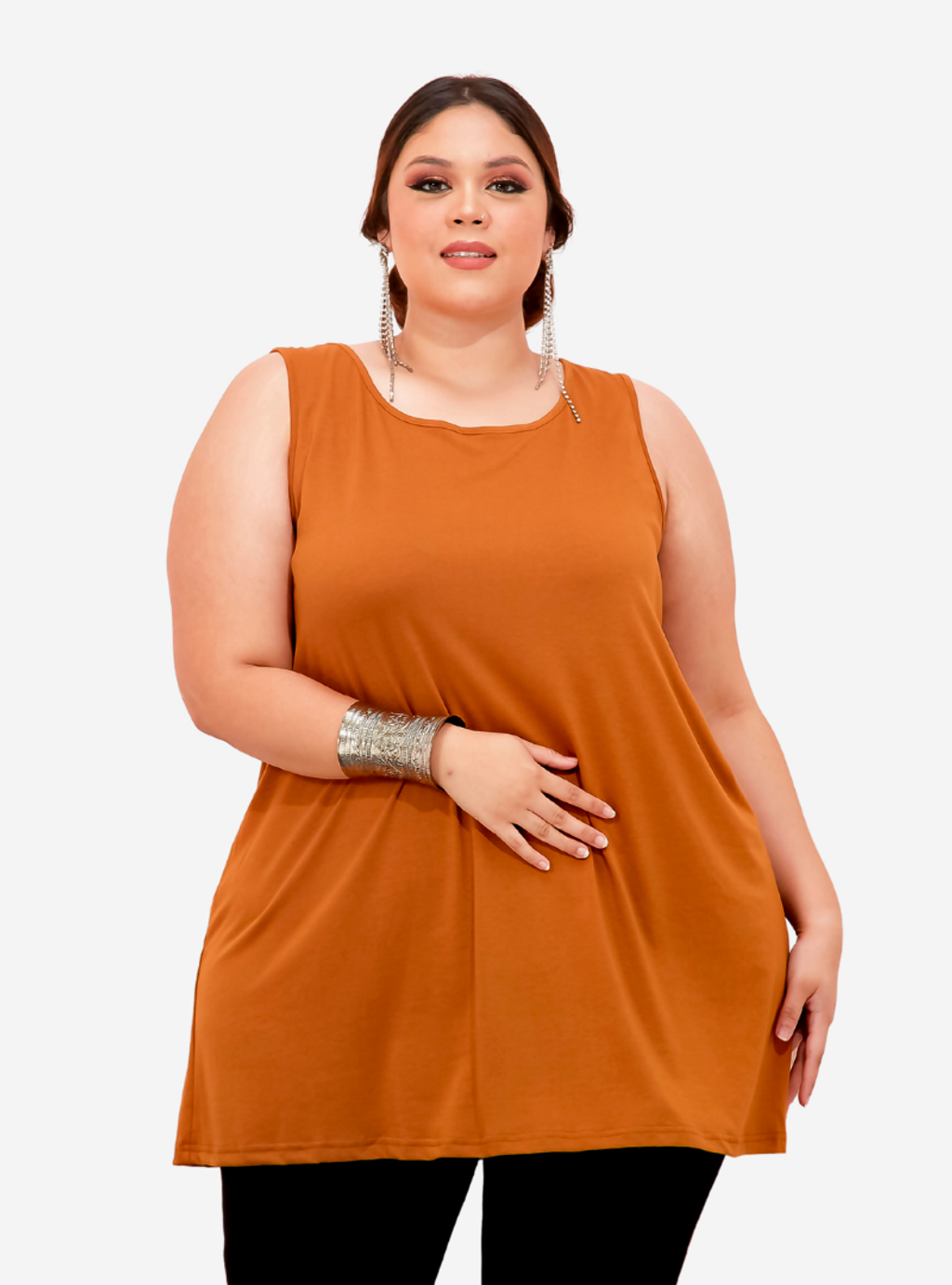 Curva Fabulous - Long Tank Top - At11 - CURVA FABULOUS INDONESIA - Shirts & Tops