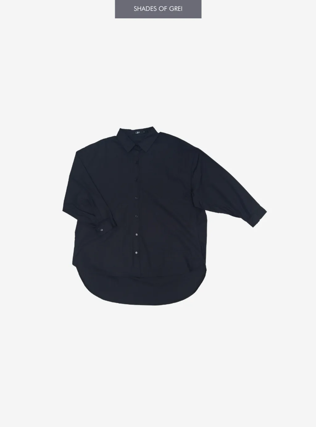 Curva Fabulous - Kemeja Dropped Shoulder Oversize Shirt - Shades Of Grey - CURVA FABULOUS INDONESIA - Shirts & Tops