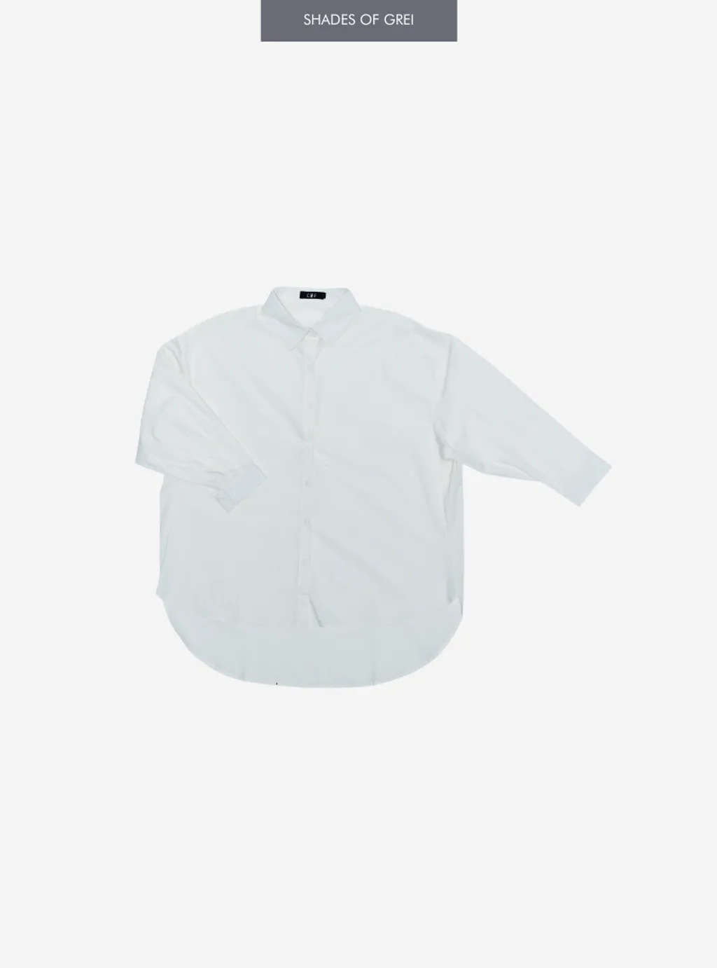 Curva Fabulous - Kemeja Dropped Shoulder Oversize Shirt - Shades Of Grey - CURVA FABULOUS INDONESIA - Shirts & Tops