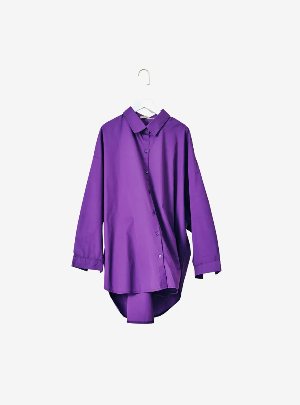 Kemeja Dropped Shoulder Oversize Shirt - PURPLE - AS IS