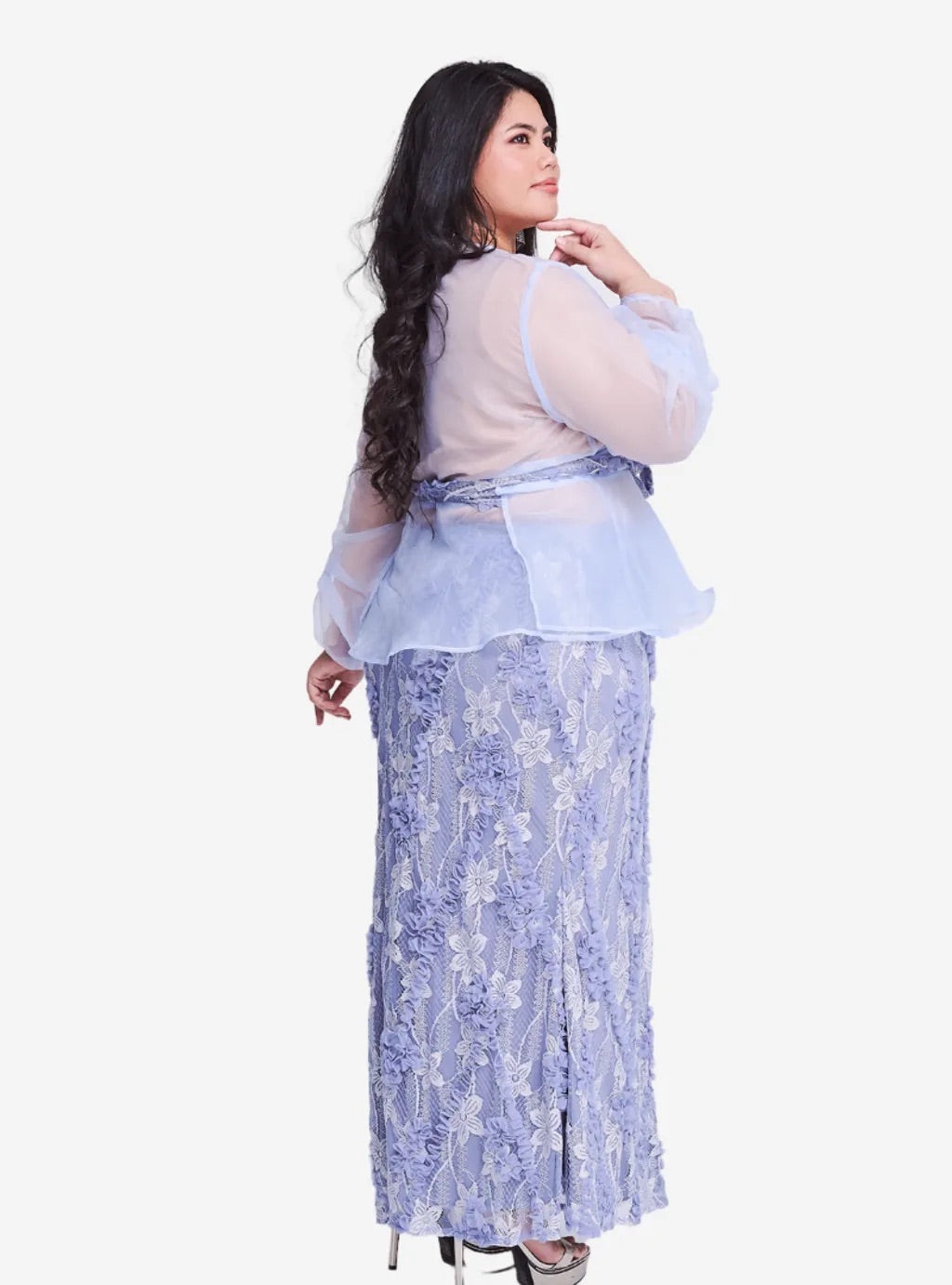 Curva Fabulous - Setelan Puff Sleeve Organza Lace - CURVA FABULOUS INDONESIA - Outfit Sets