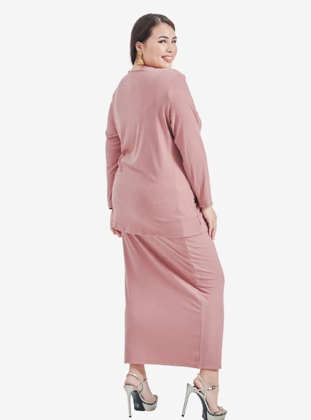 Curva Fabulous - Megan Peplum Front Ruched Kurung - CURVA FABULOUS INDONESIA - Outfit Sets