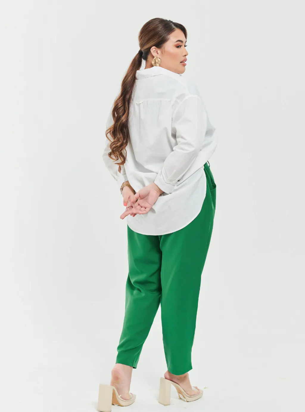 Skinny Tuxedo Pants - Green Palette