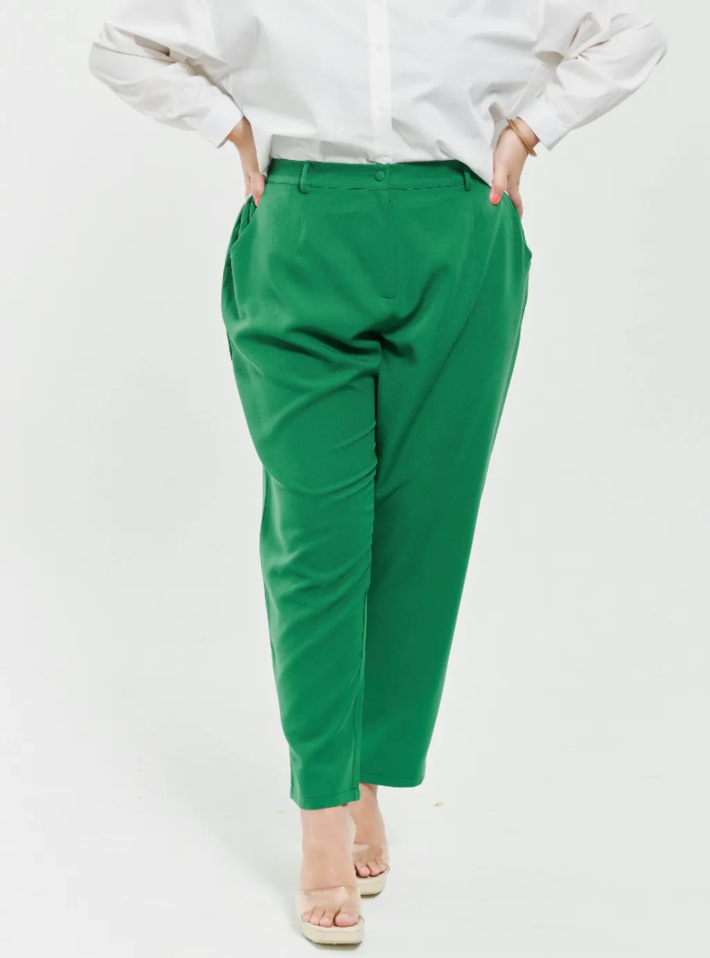 Skinny Tuxedo Pants - Green Palette
