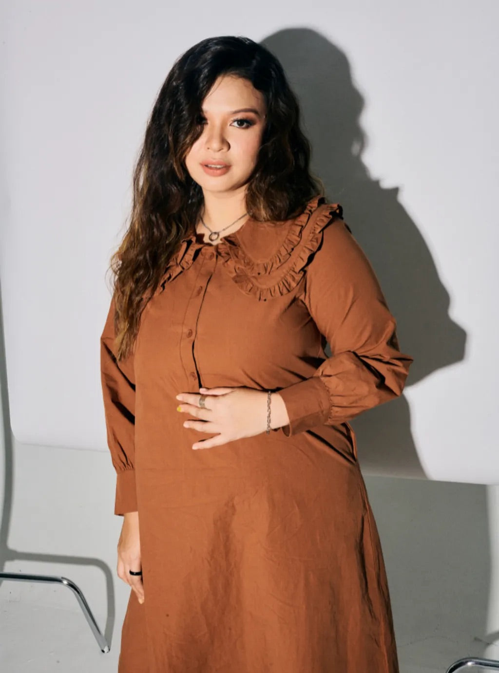 Marsya Cotton Long Sleeve Dress