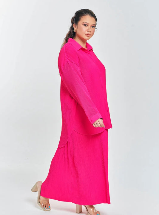 Tun Izzah Pleated Co-ord Set Vibrant