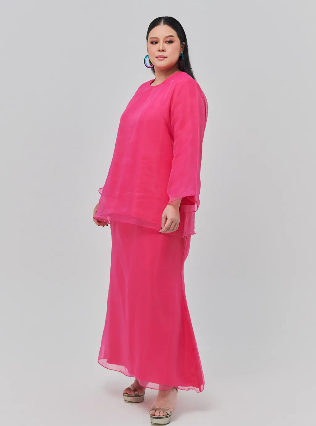 Setelan Tun Aminah Organza Basic Kurung