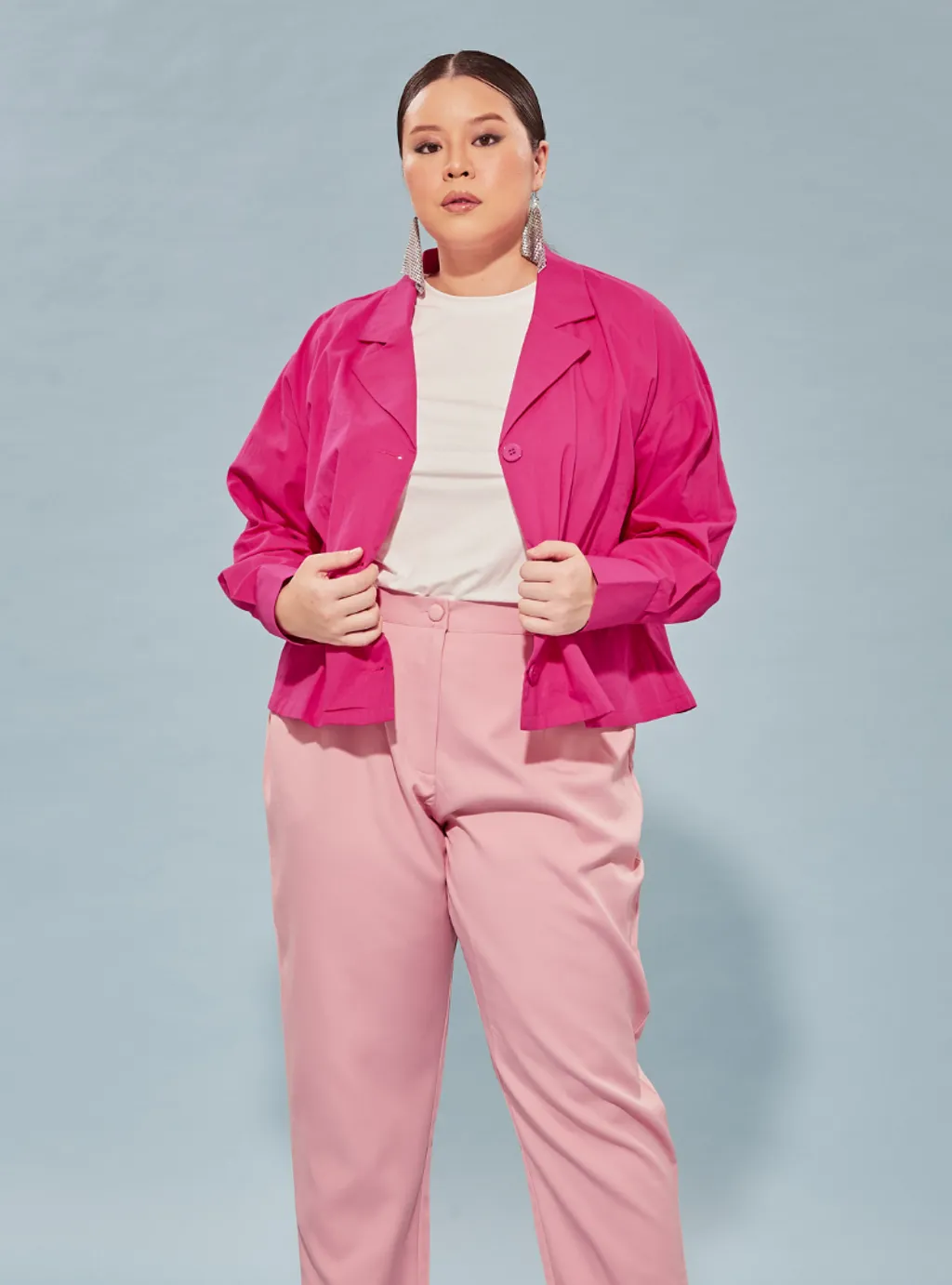 Kemeja Cropped Shirt - Pink Series