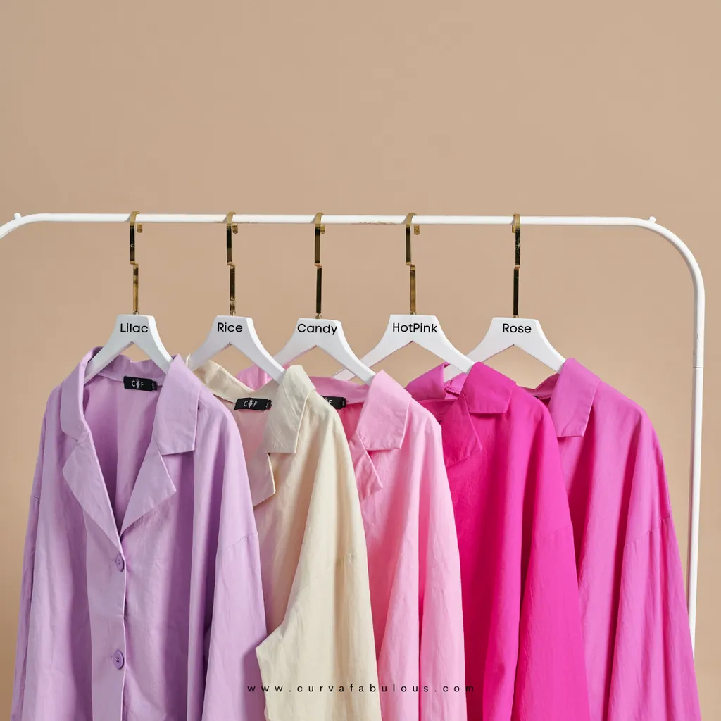 Kemeja Cropped Shirt - Pink Series