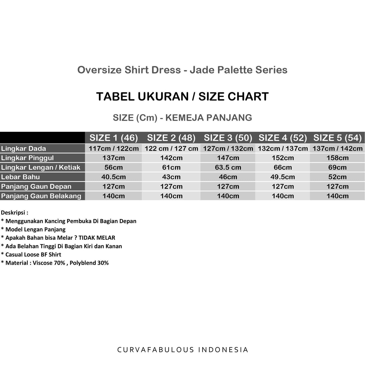 Curva Fabulous - Curva Oversized Shirt Dress - Jade Palette Series - CURVA FABULOUS INDONESIA - casual, dress, formal, green, shirt dress, Viscose, work wear - Dresses